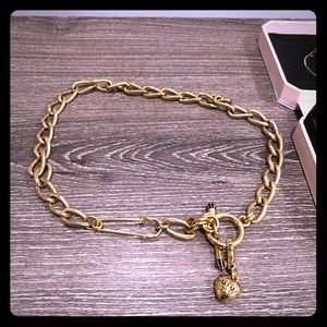 Juicy couture charm necklace gold